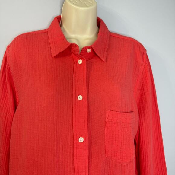 J. Crew Garçon Classic Double-Gauze Button Down Long Sleeve Shirt Sz 14 New - Picture 2 of 9
